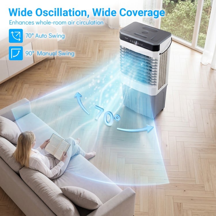 Swamp Cooler 2100 CFM 3-in-1 Evaporative Air Cooler with 7.2 Gal Water Tank
