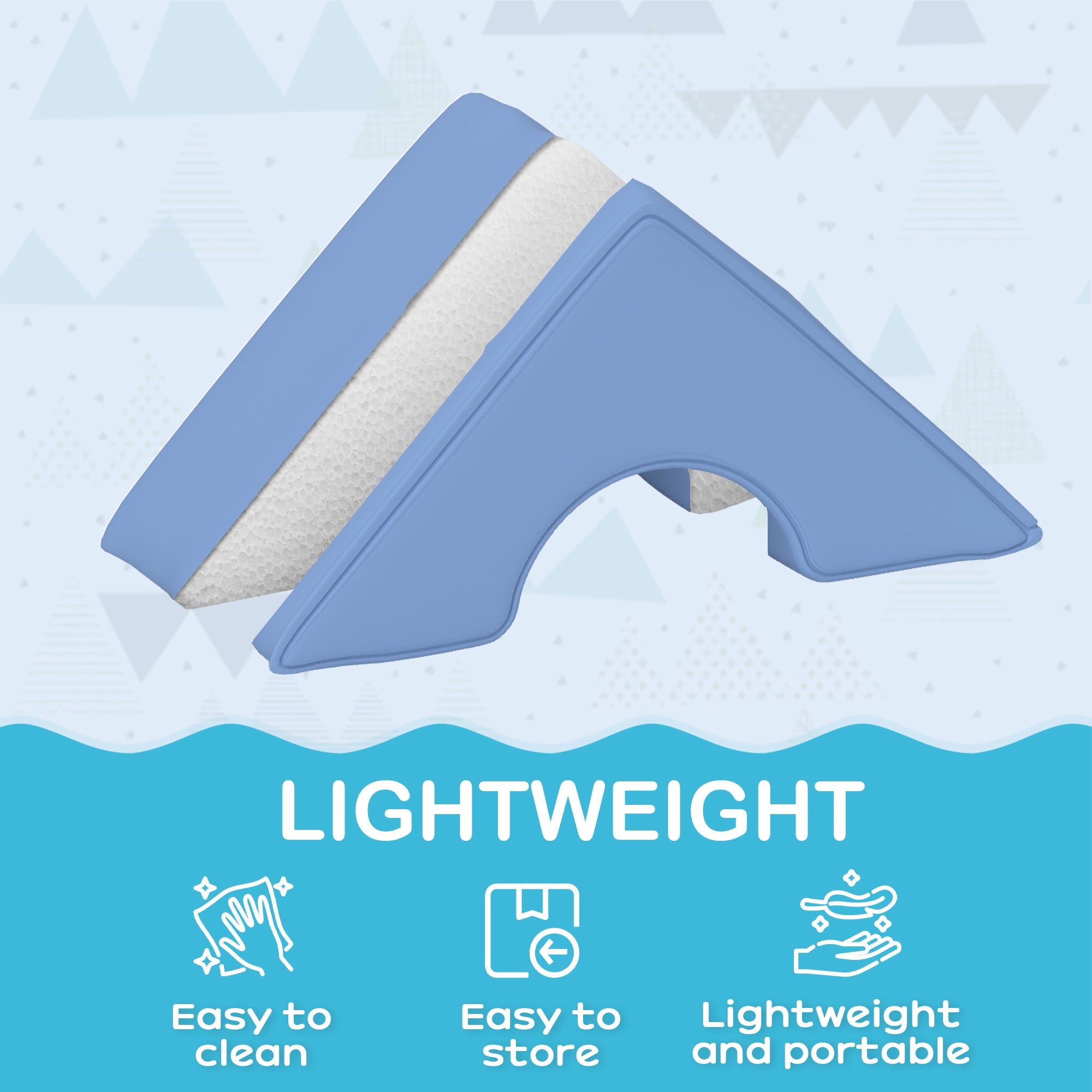 Qaba 11 Piece Soft Play Equipment for Kids 6-72 Months, Light Colour