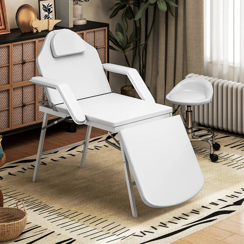 Portable Massage Table, Foldable Massage Bed, White
