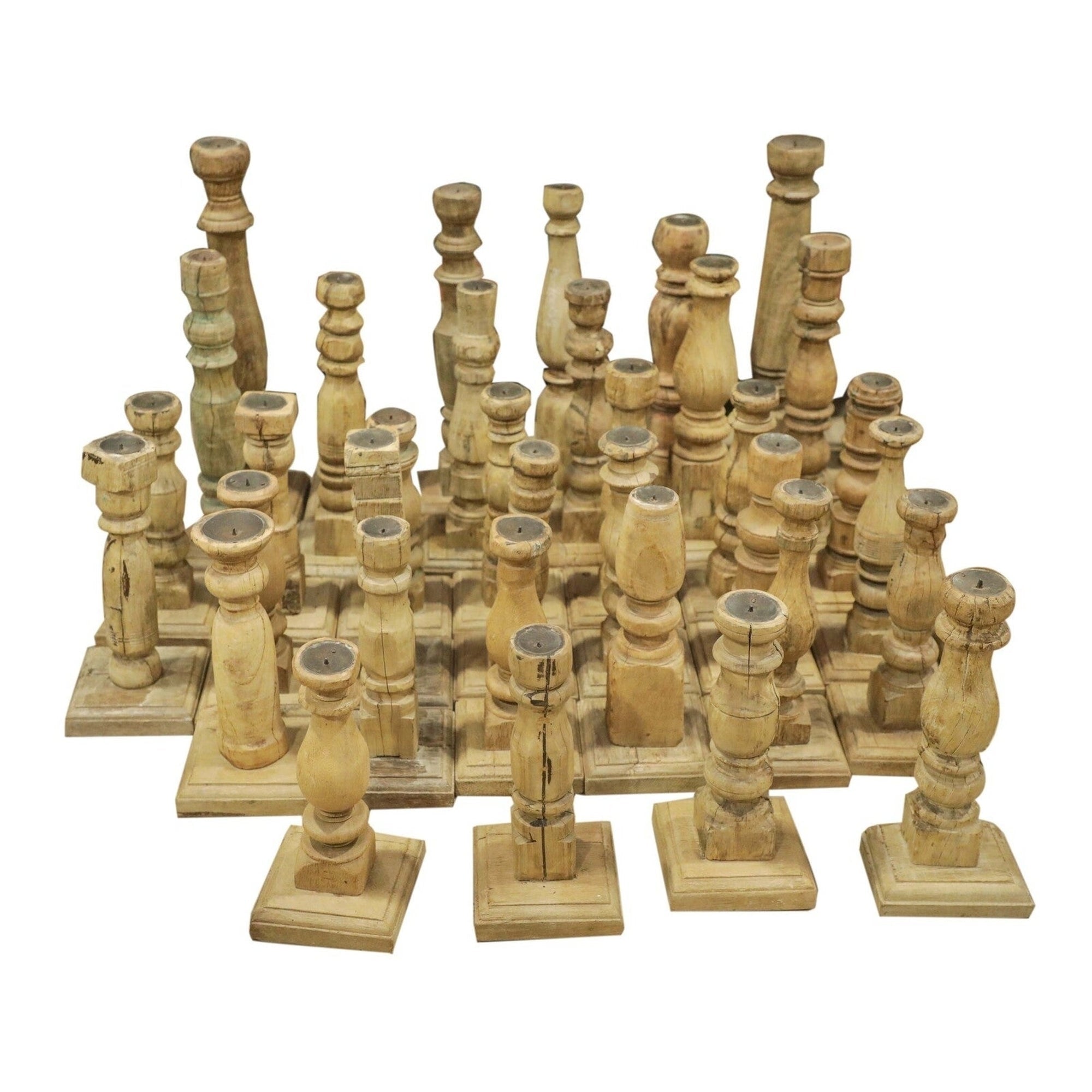 Art. Wooden Candle Stand **Assorted** (TC-NB-2759)