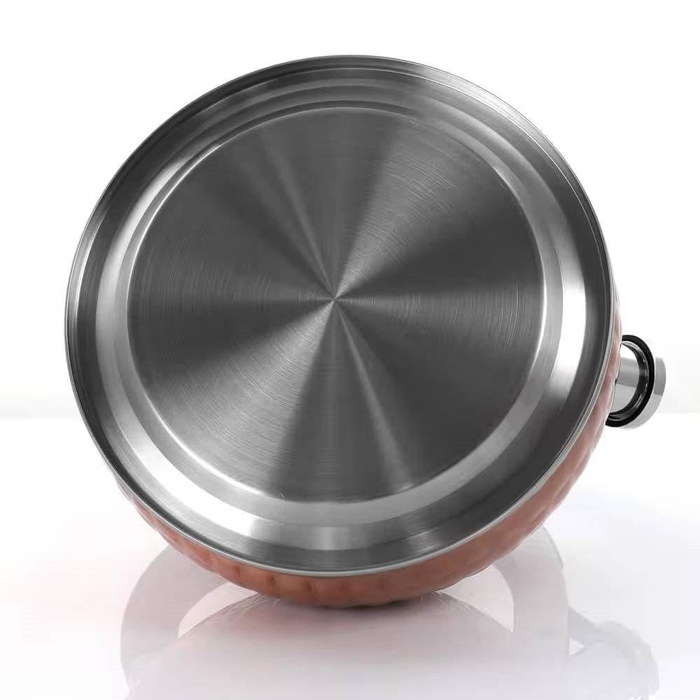 3-Liter Stainless Steel Whistling Teapot Kettle in Copper - Free Shipping