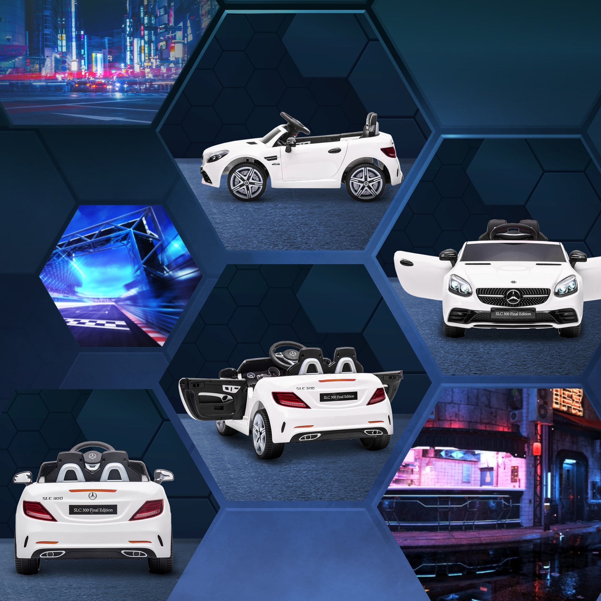 Aosom Kids Ride-On Car: 12V Electric, White, Remote Control, Music, Lights, 3-6 Years