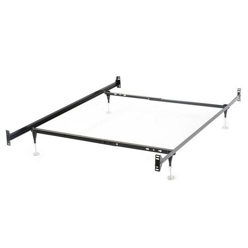 Adjustable Twin/Full Metal Bed Frame with Headboard and Footboard Brackets - Free Shipping
