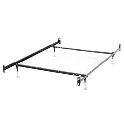Adjustable Twin/Full Metal Bed Frame with Headboard and Footboard Brackets - Free Shipping