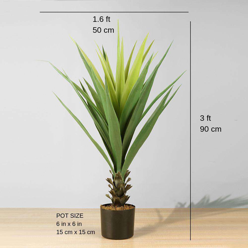 Tila Artificial Agave Tree Potted Plant 3'