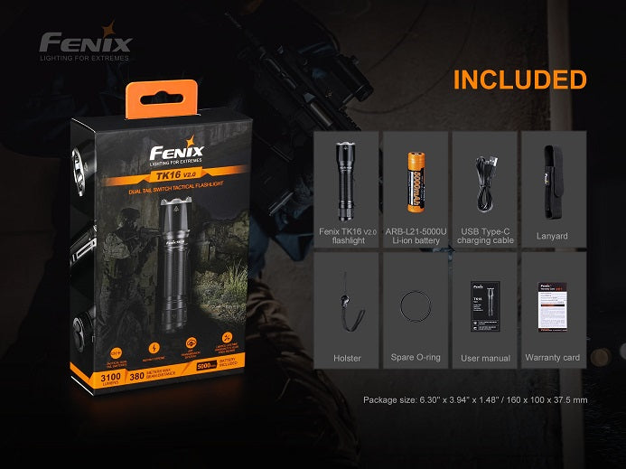 Fenix TK16 V2.0 3100 Lumen Tactical Flashlight