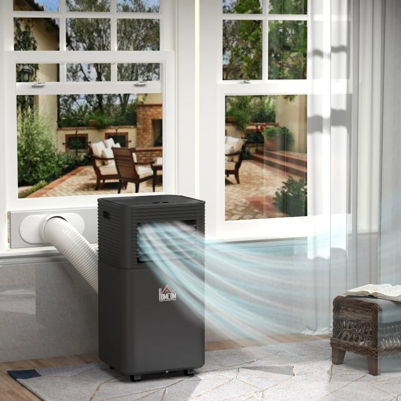8000 BTU Portable Air Conditioner with Fan & Dehumidifier Mode, Quiet AC Unit with Remote Control, 24-Hour Timer, Black