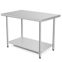 30 x 48 Inch Stainless Steel Table Commercial Kitchen Worktable - Free Shipping