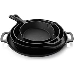 12-Piece Cast Iron Cookware set with Dutch Oven Frying Pan Skillet and Pizza Pan - Free Shipping