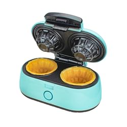 Brentwood Double 3.5 Inch Waffle Bowl Maker in Blue - Free Shipping