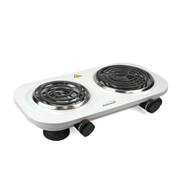 Brentwood Electric 1500W Double Burner - White - Free Shipping