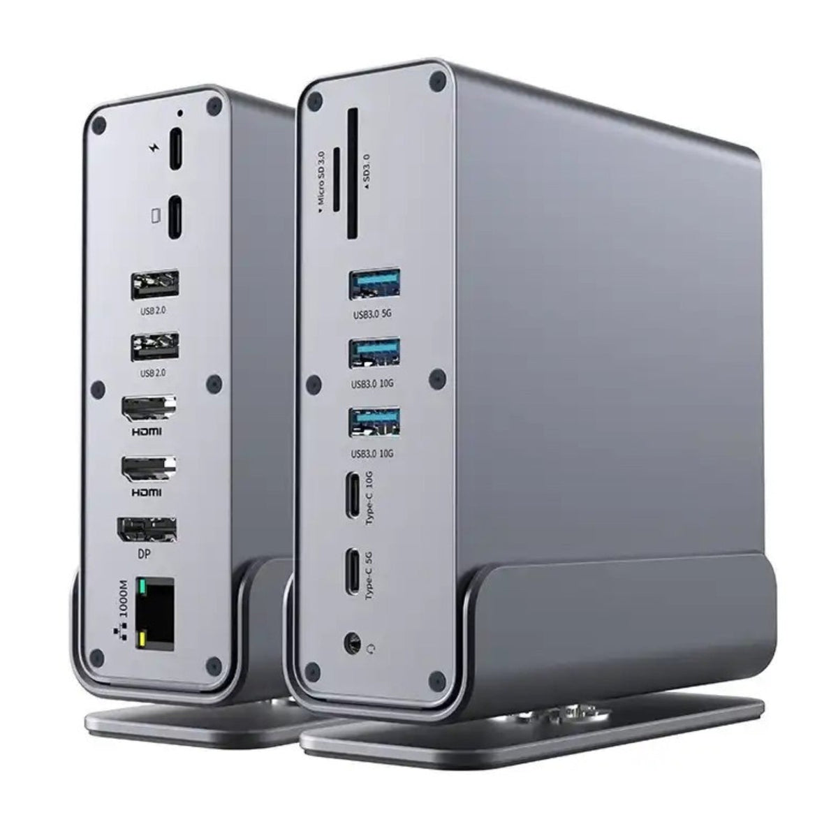TUTT Docking Station Hub for Laptop Screen Extender | Triple 4K HD Display, 100W PD USB-C | 16-in-1 USB-C V8