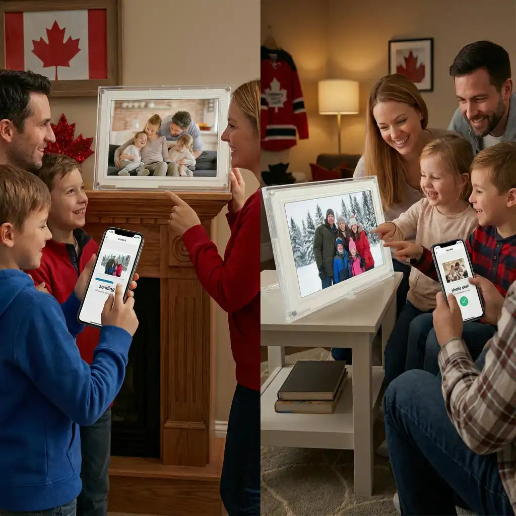 TUTT 10.1" Digital Photo Frame | Acrylic Clear Slim WiFi | IPS Touchscreen | 32GB Built-In Storage | Frameo App