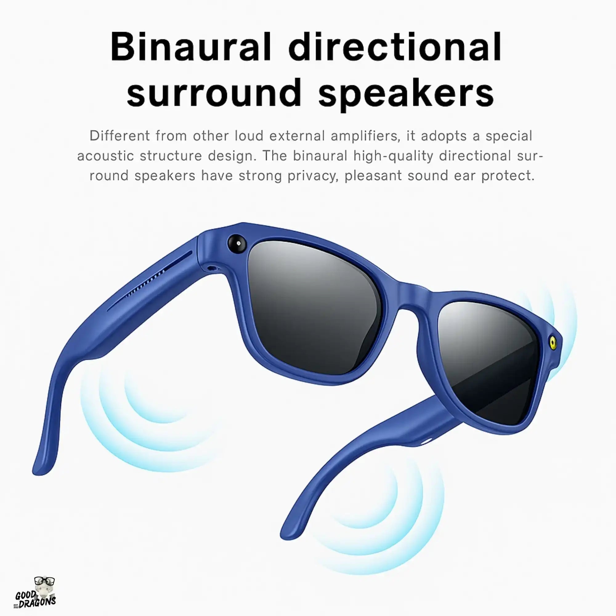 TUTT AI Glasses | Smart Sunglasses AI Integration & Intelligent Object Recognition HD Camera + | Replaceable Lenses GS10-V