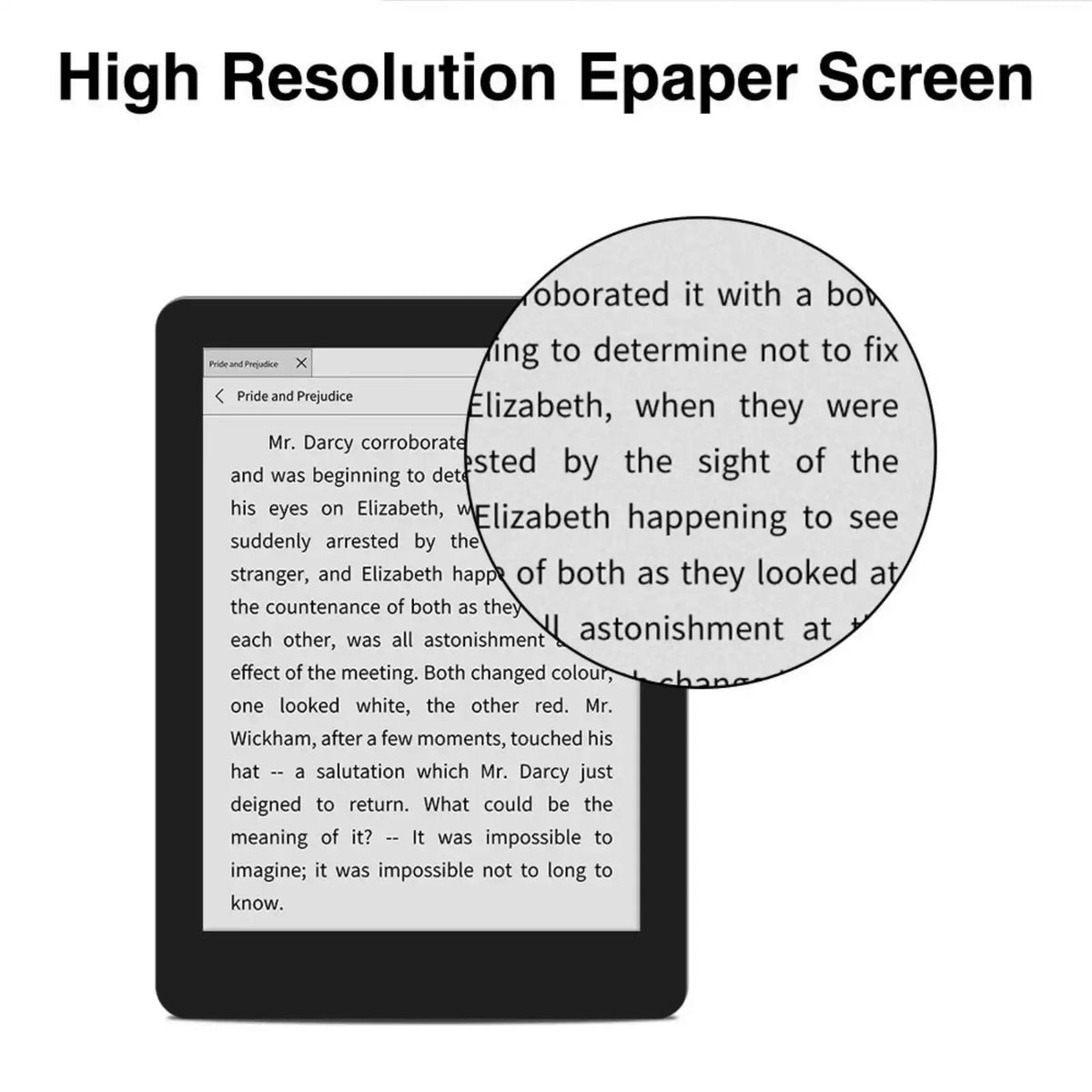 TUTT 6” eReader 32GB with Touchscreen | Ultra Light & Slim E-Ink E6