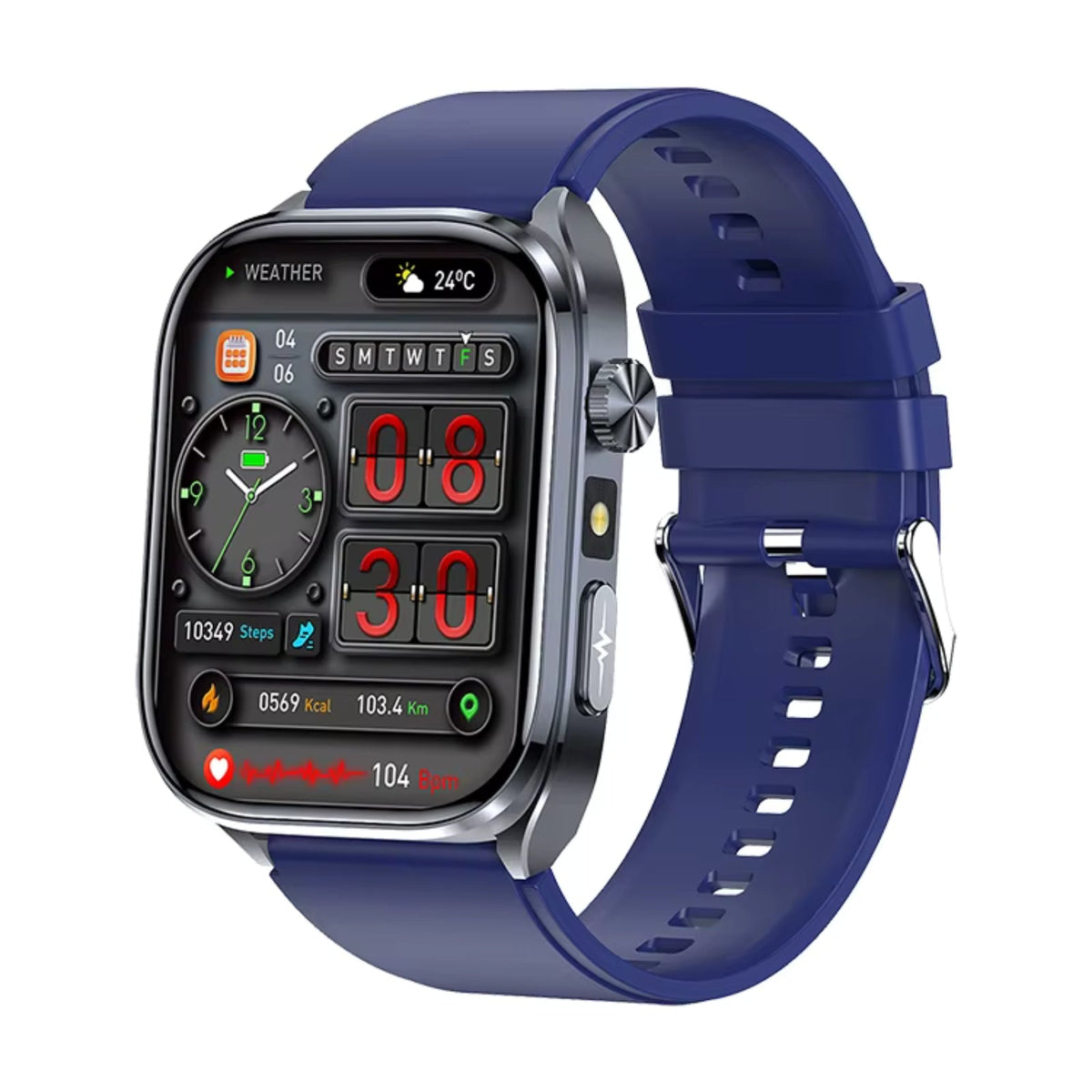 TUTT ECG Smart Watch with, AI Health Monitoring, Body Composition & Bluetooth Calling – 1.39” HD Display, IP68 Waterproof, 340mAh Batter E7
