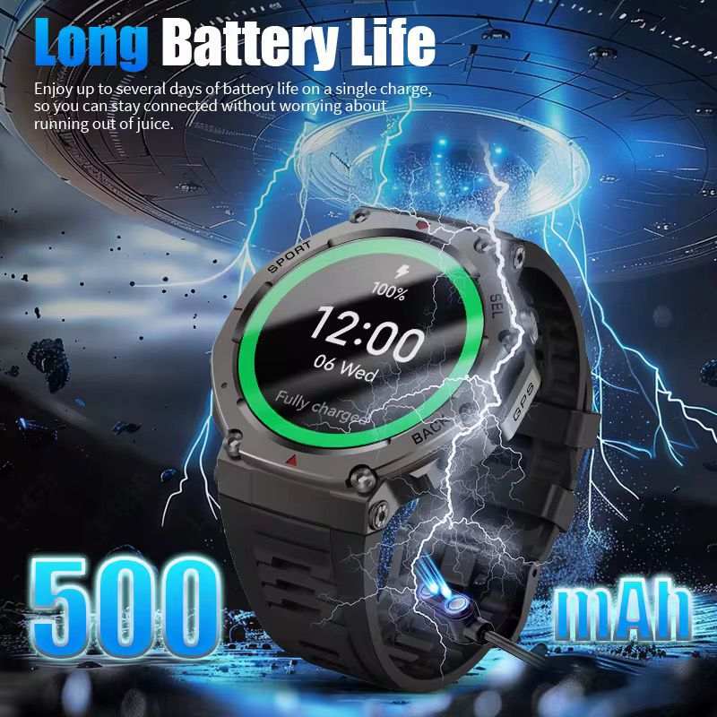 TUTT GPS Smart Watch – Advanced Outdoor Navigation; AI Health Tracking Always-on display G8