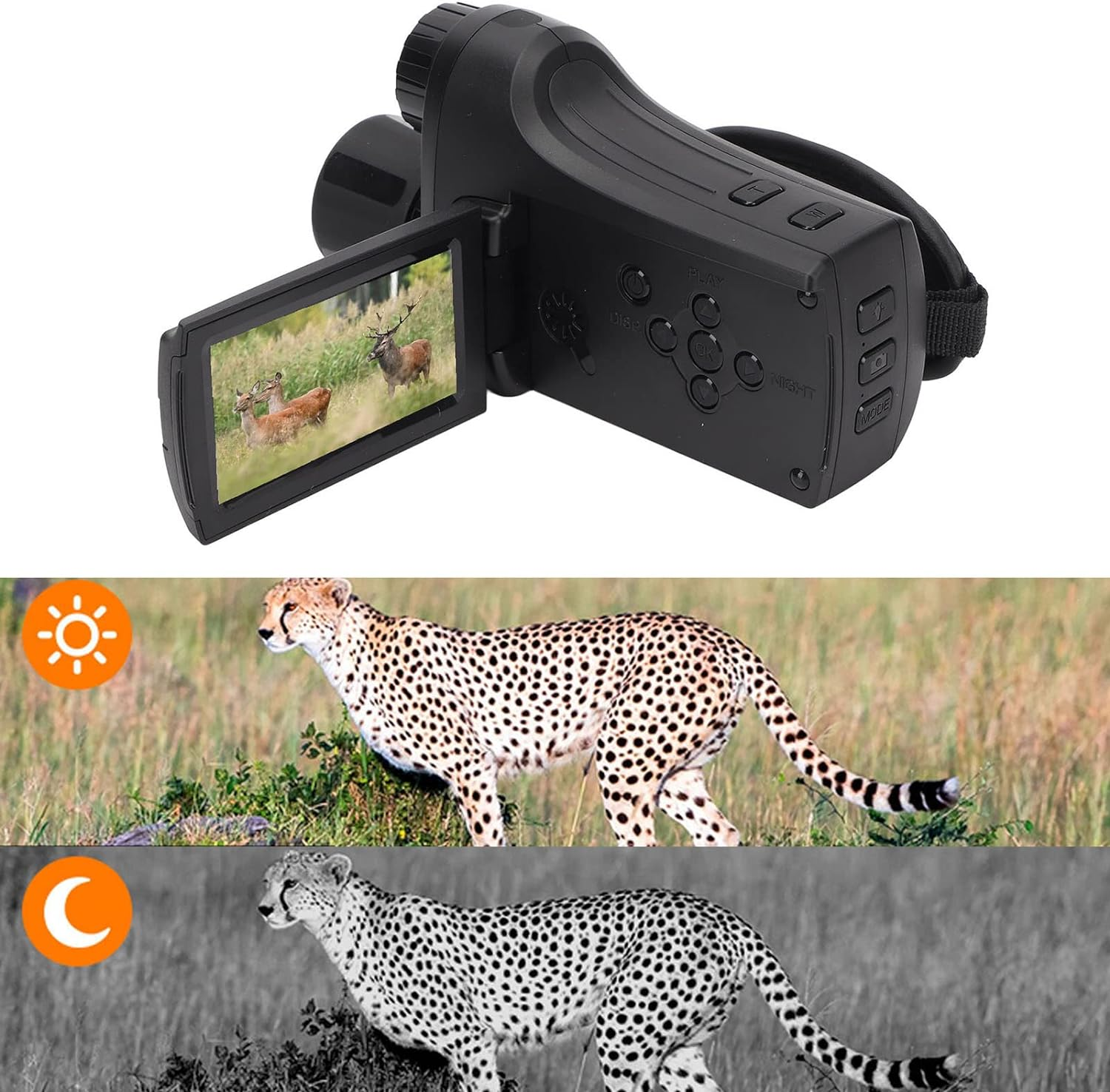 TUTT Night Vision Camcorder 4K/30fps 8x zoom Infrared 24MP Photo Resolution 700m 4000MAH Lithium Battery Waterproof NV C8