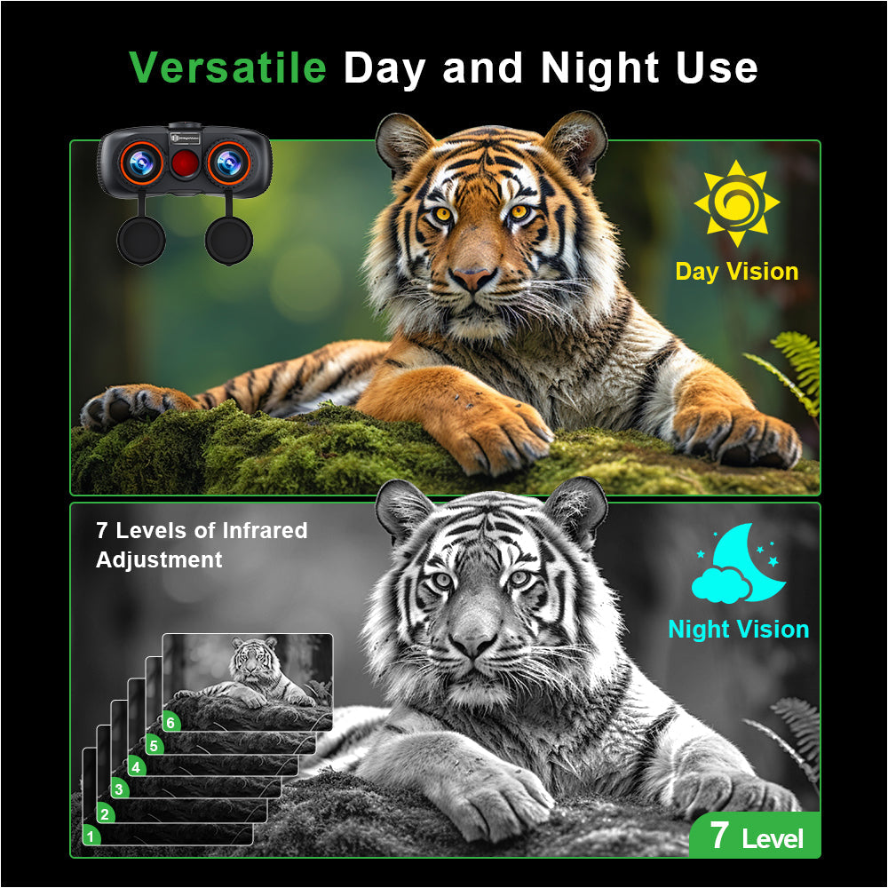 TUTT Night Vision goggles Binoculars 3D 4K 700m 6x optical, 6x digital zoom 5000mAh Battery NV8 Pro