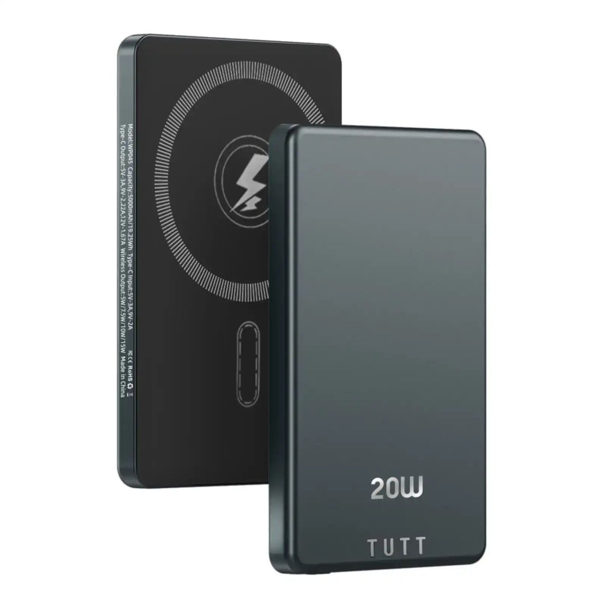 TUTT Power Bank 5000mAh Magnetic Wireless PD20W Fast Charging | Ultra Slim I5