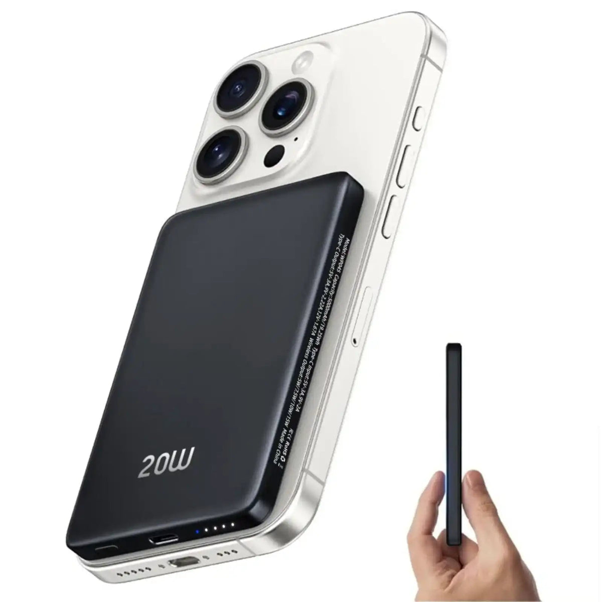 TUTT Power Bank 5000mAh Magnetic Wireless PD20W Fast Charging | Ultra Slim I5