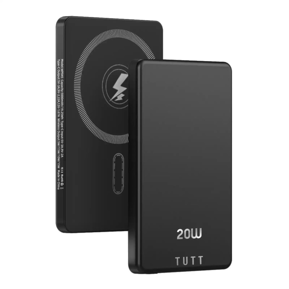 TUTT Power Bank 5000mAh Magnetic Wireless PD20W Fast Charging | Ultra Slim I5