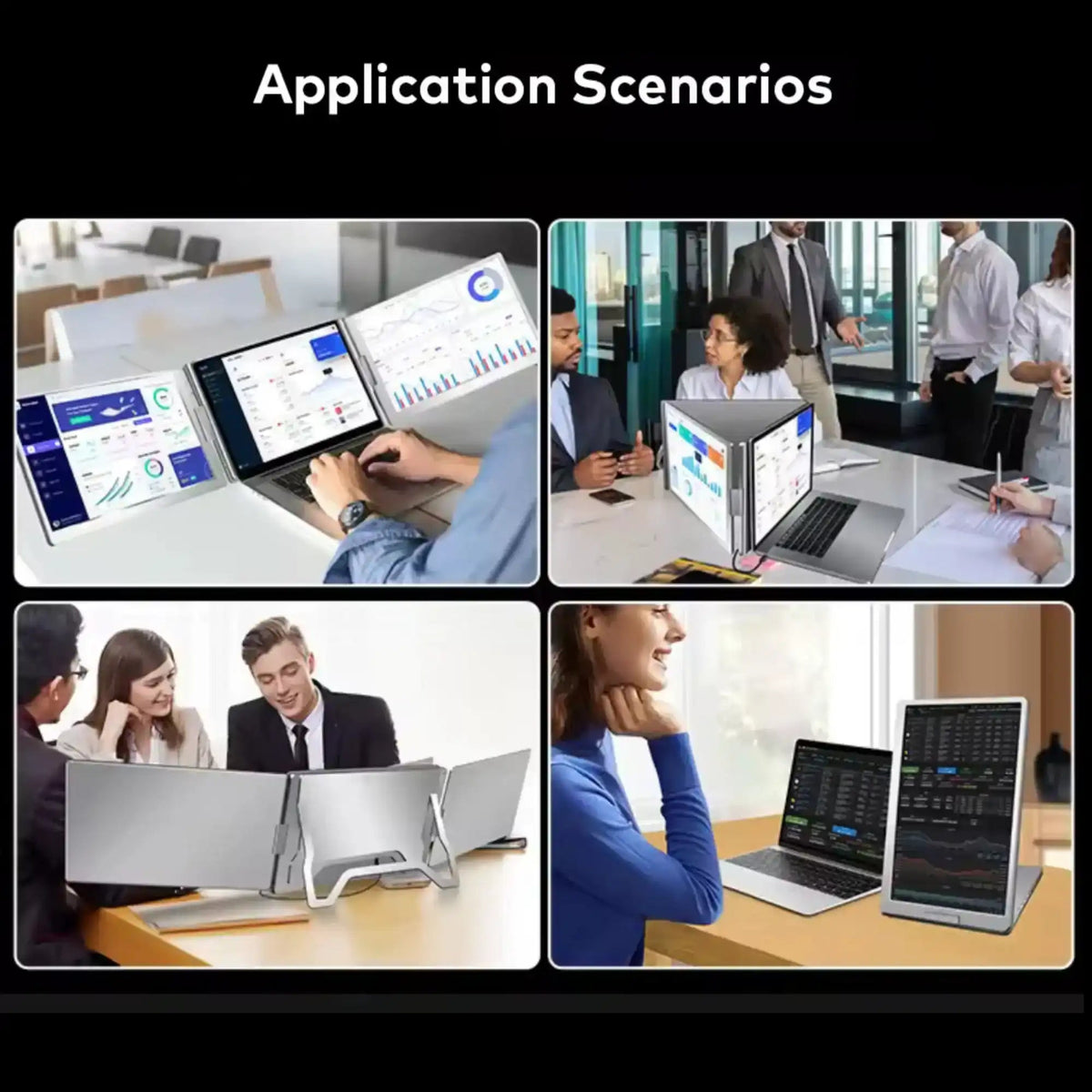 TUTT 16” Dual Portable Monitor | Single Cable Connection | 16:10 Ratio IPS, Stand-Alone Design | Windows, MacBook | S900
