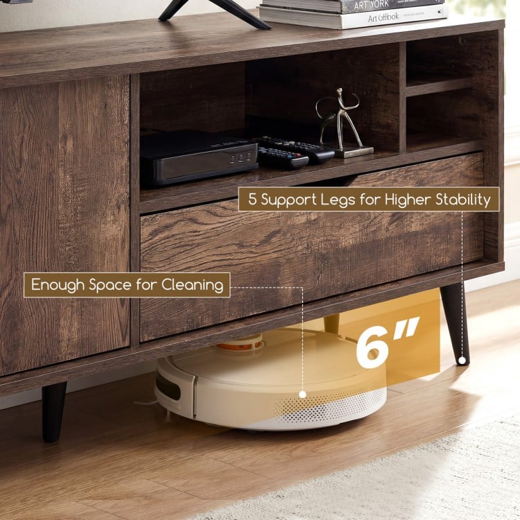 TV Stand for TVs up to 65 Inches Rustic Entertainment Center-Brown