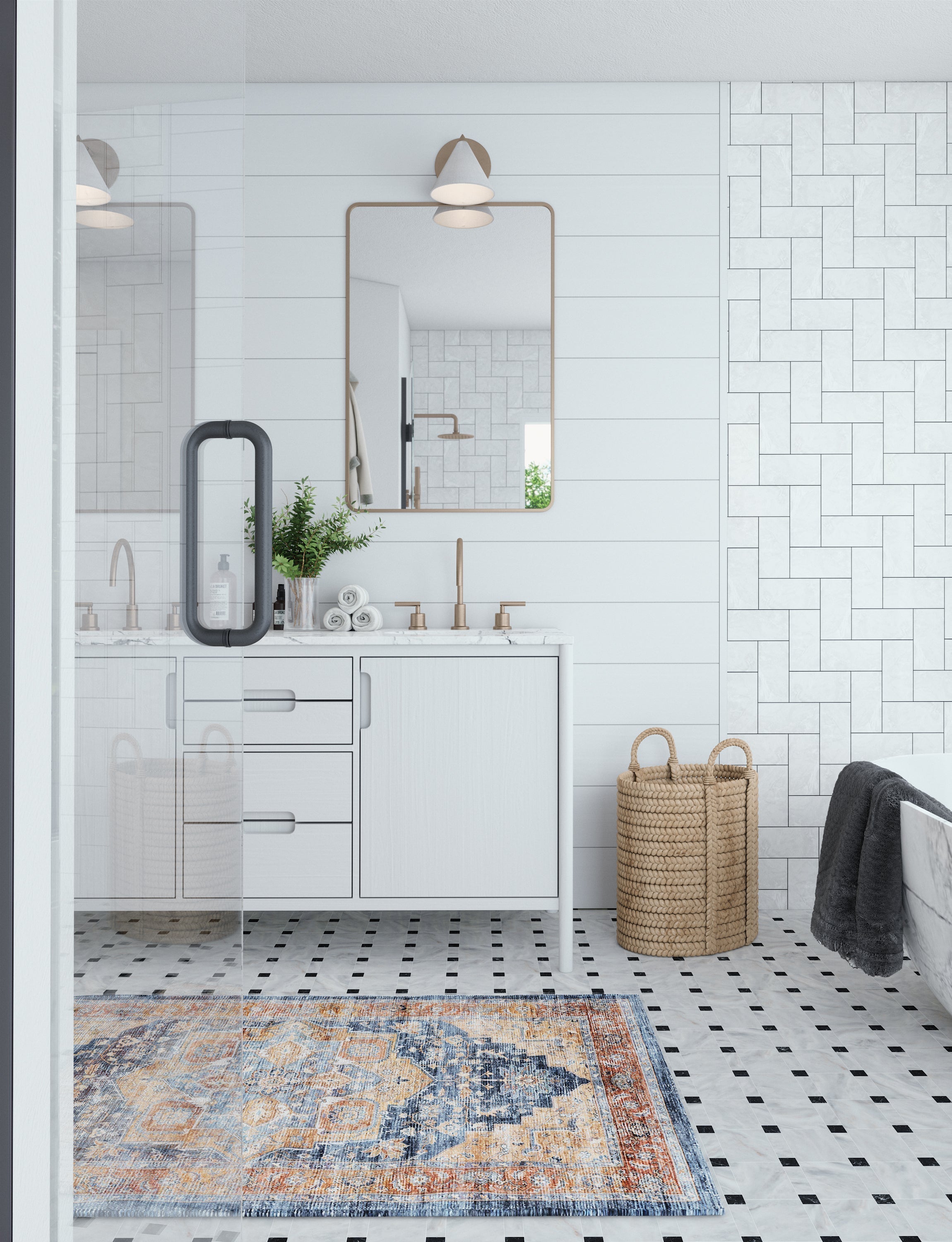 Talia Orange Blue Rug