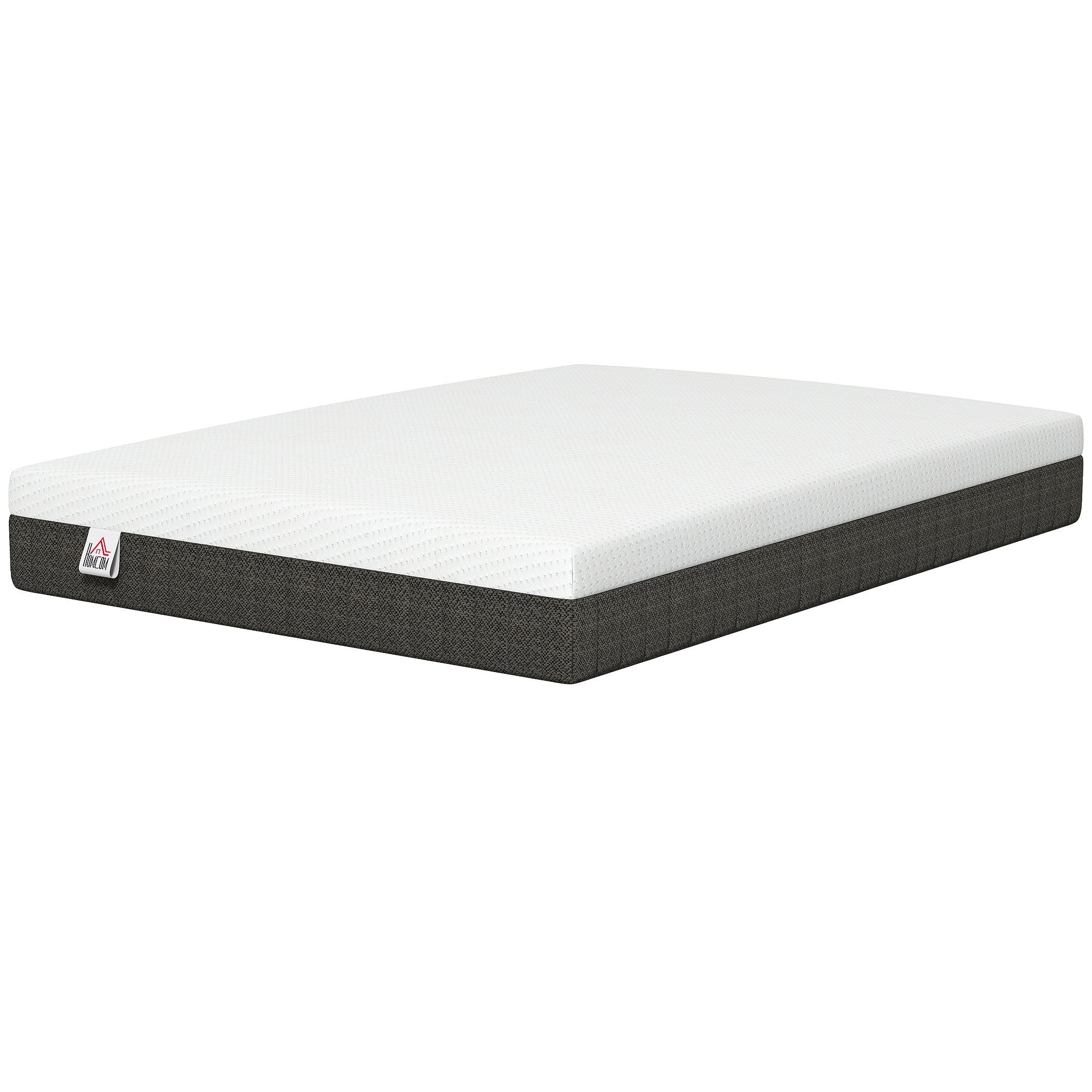 HOMCOM 10" Cooling Memory Foam Mattress in a Box with Pressure Relief & Lumbar Support – Medium Firm
