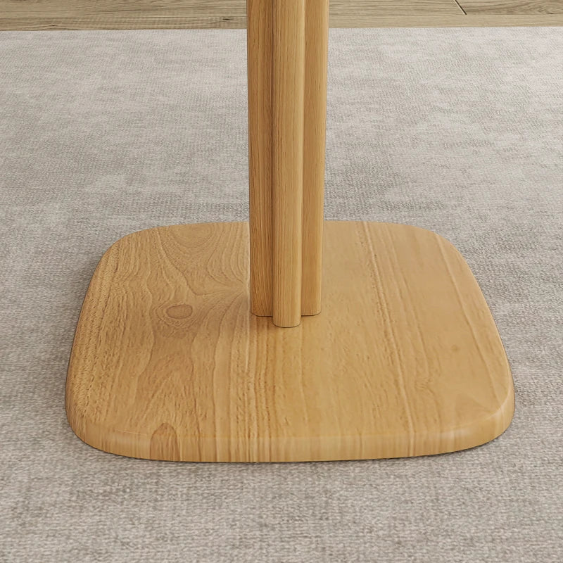 Dining Table for 4 People - Modern Kitchen Table with Wood-Effect Top, 27.6" x 27.6", Natural Wood