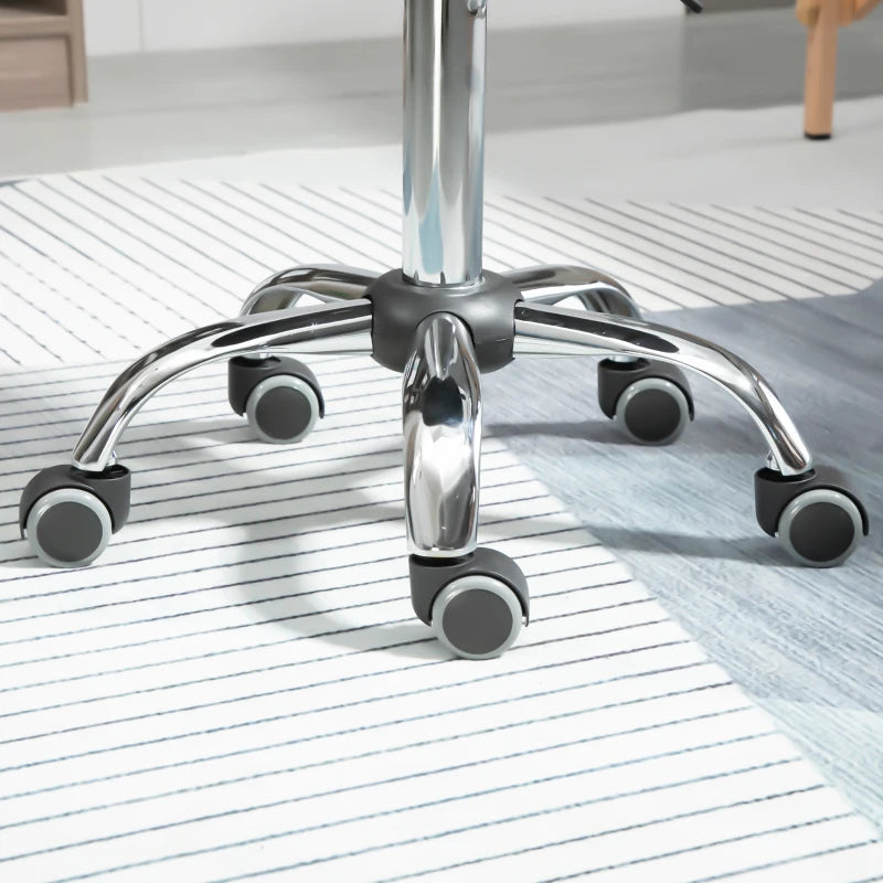 Saddle Stool, Height Adjustable Rolling Salon Chair with PU Leather for Massage, Spa, Clinic, Beauty and Tattoo, Black