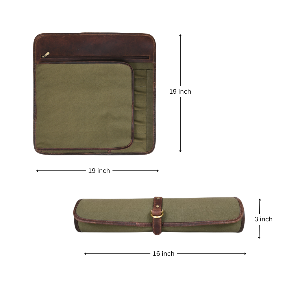 Iris Leather Chef Knife Roll 5 Slot ( KR-64 )