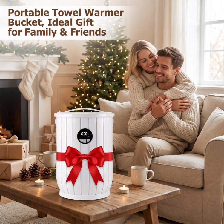 Towel Warmer Heated Bucket with Auto Shut-Off and Fragrance Tray for Bathrooms
