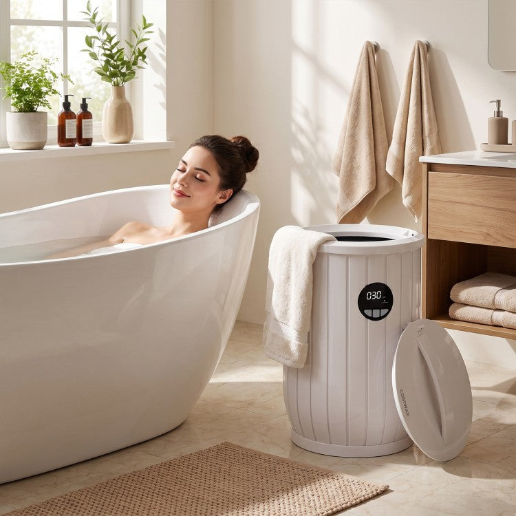Towel Warmer Heated Bucket with Auto Shut-Off and Fragrance Tray for Bathrooms