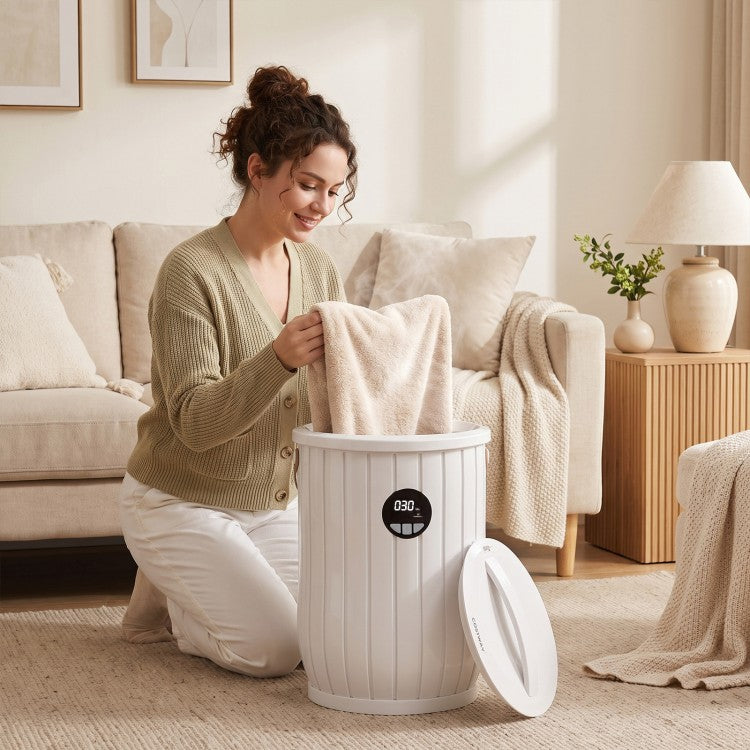 Towel Warmer Heated Bucket with Auto Shut-Off and Fragrance Tray for Bathrooms