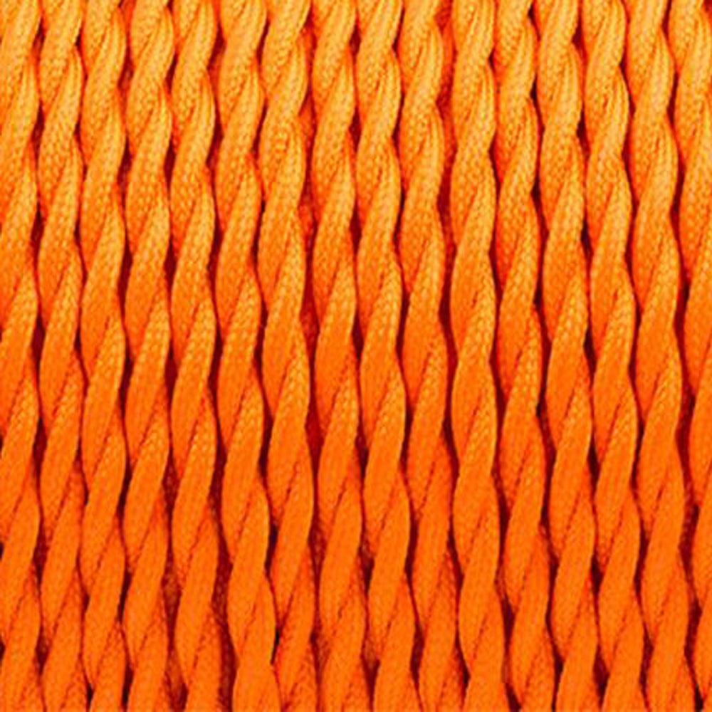 3 Core Electrical Twisted Cable Fabric Flex Orange~2103