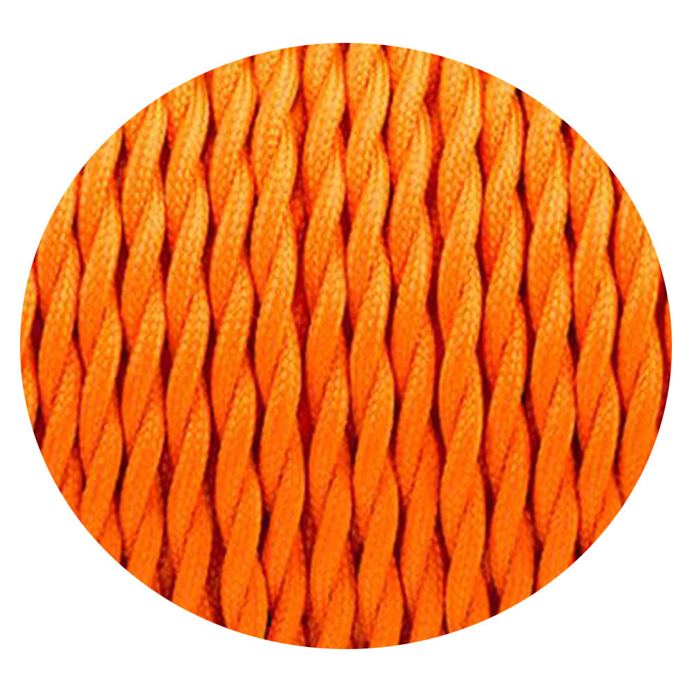 3 Core Electrical Twisted Cable Fabric Flex Orange~2103