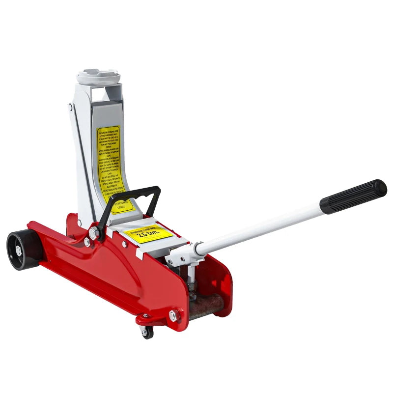 Low Profile Jack, Hydraulic Racing Floor Jack, 3.1"-15" Lifting Range, 2.5 Ton (5,000 lb) Capacity, Red