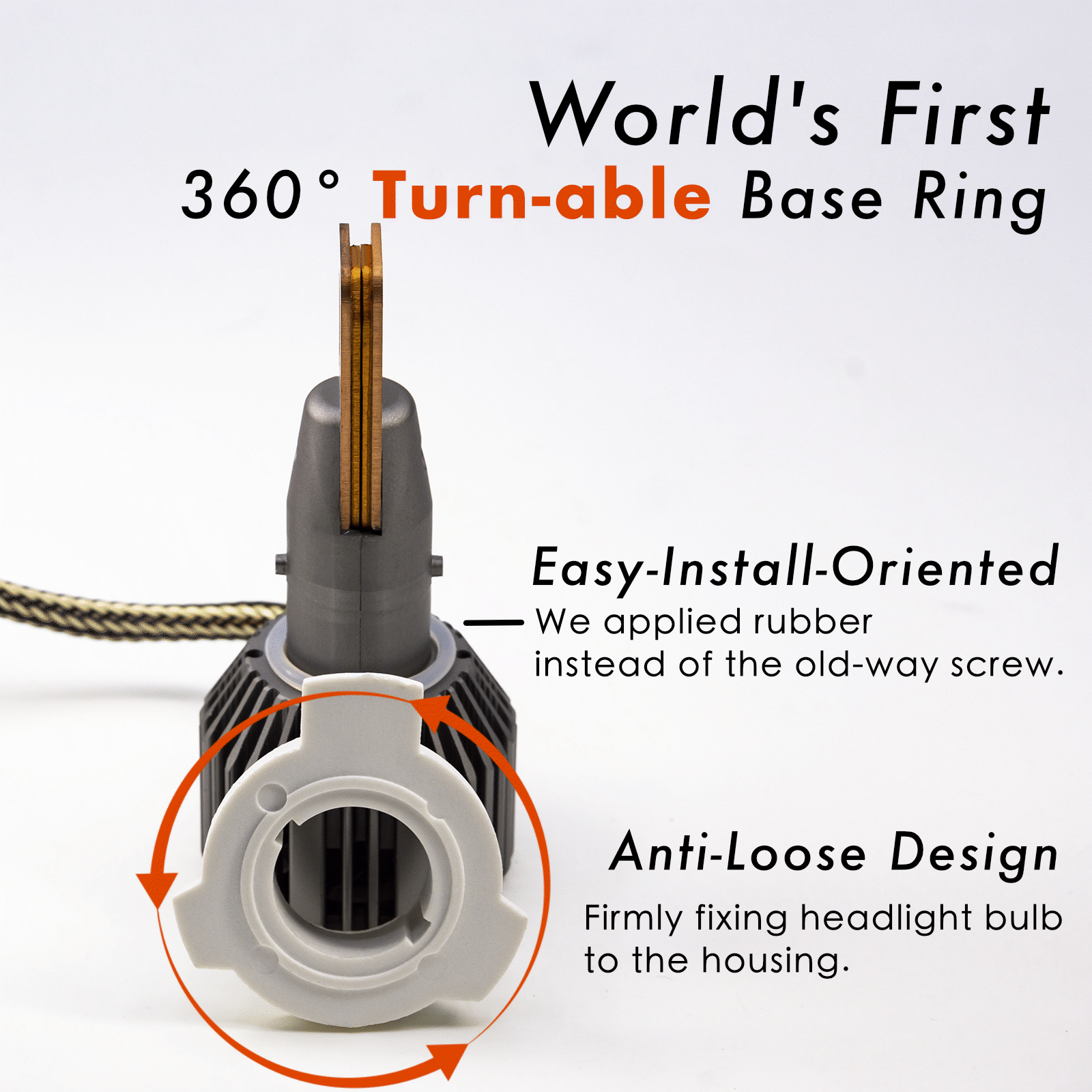 HYUGA GX827 H8 H9 H11 H16J LED Headlight Fog Light White 6500k 50W 5700LM|2 Bulbs