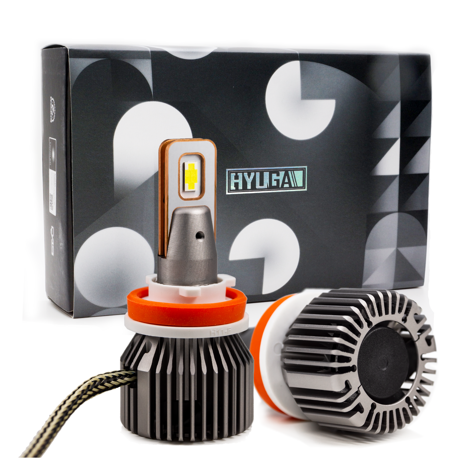 HYUGA GX827 H8 H9 H11 H16J LED Headlight Fog Light White 6500k 50W 5700LM|2 Bulbs