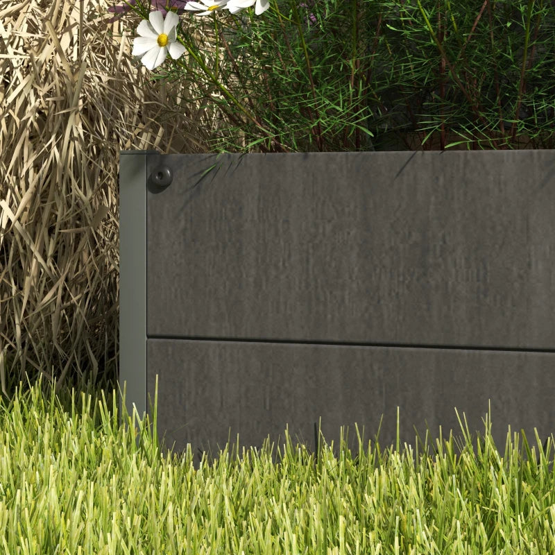 Trellis Planter for Climbing Plants, Raised Garden Bed with Trellis, Planter Box for Outdoor Garden, Dark Grey