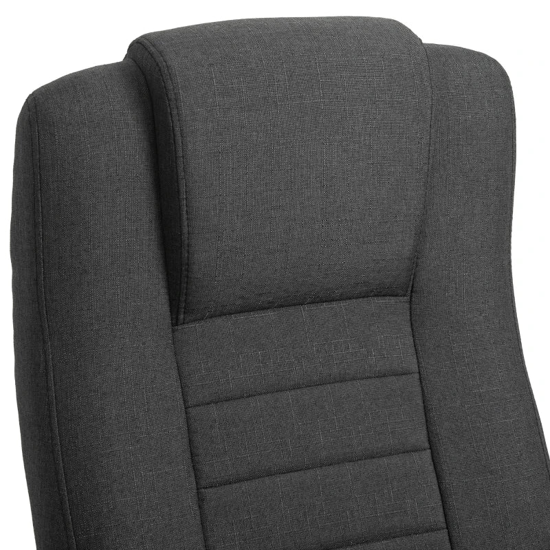 High Back Office Chair, Height Adjustable Computer Desk Chair with Swivel Wheels and Tilt Function, Charcoal Grey