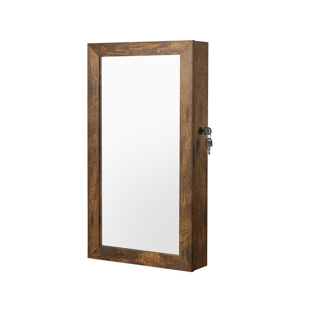 SONGMICS Lockable Jewelry Cabinet Armoire with Mirror