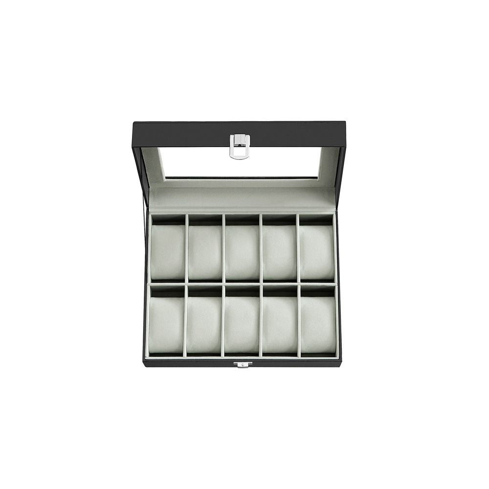 SONGMICS 10-Slot Watch Case with Large Glass Lid