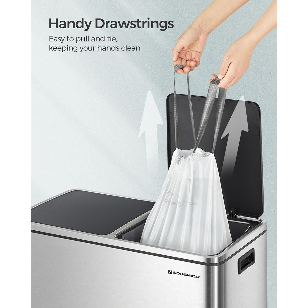 Songmics Heavy-Duty 8-Gallon (30L) Drawstring Trash Bags – Leak & Tear Resistant