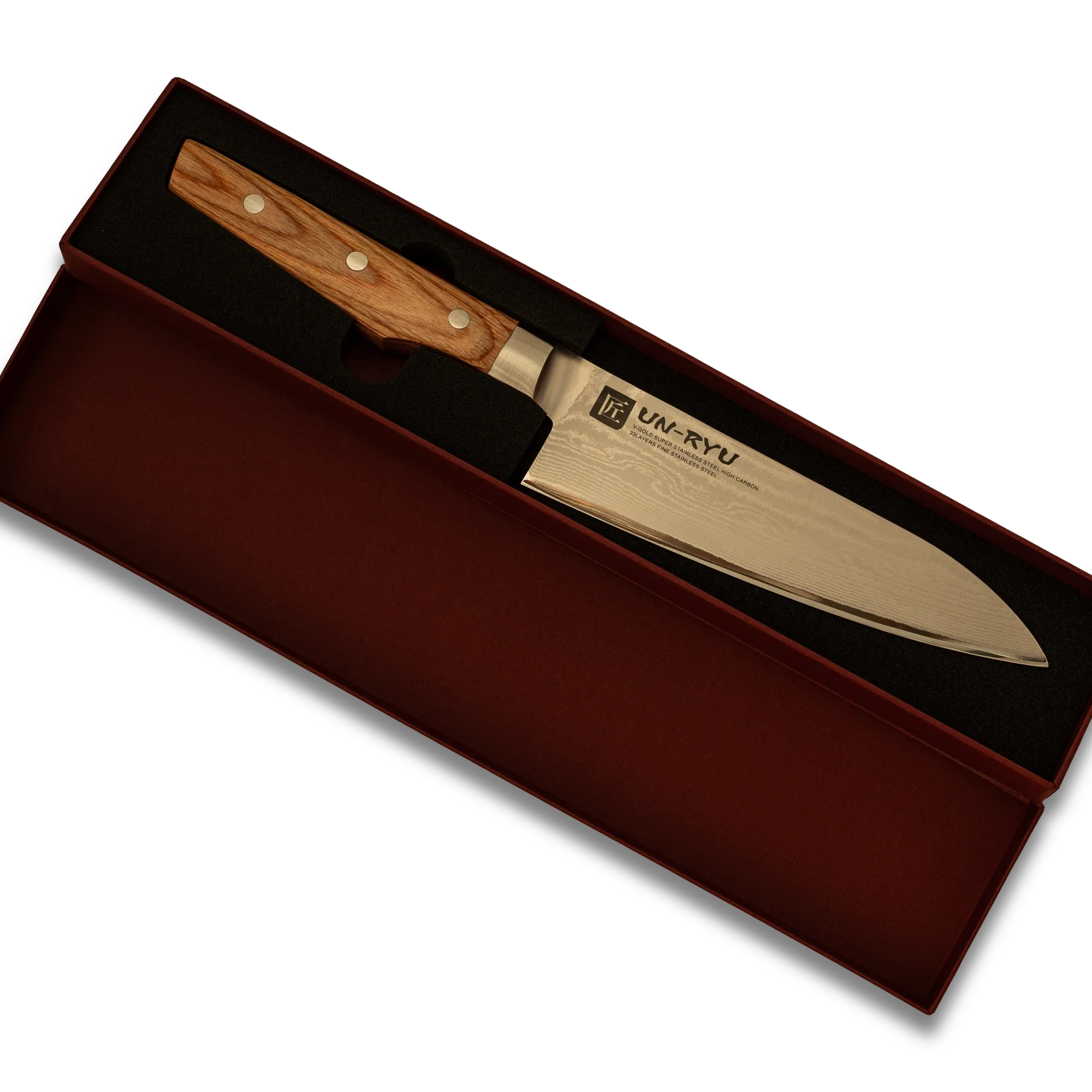Un‑Ryu VG‑10 33‑Layer 170 mm Santoku Knife