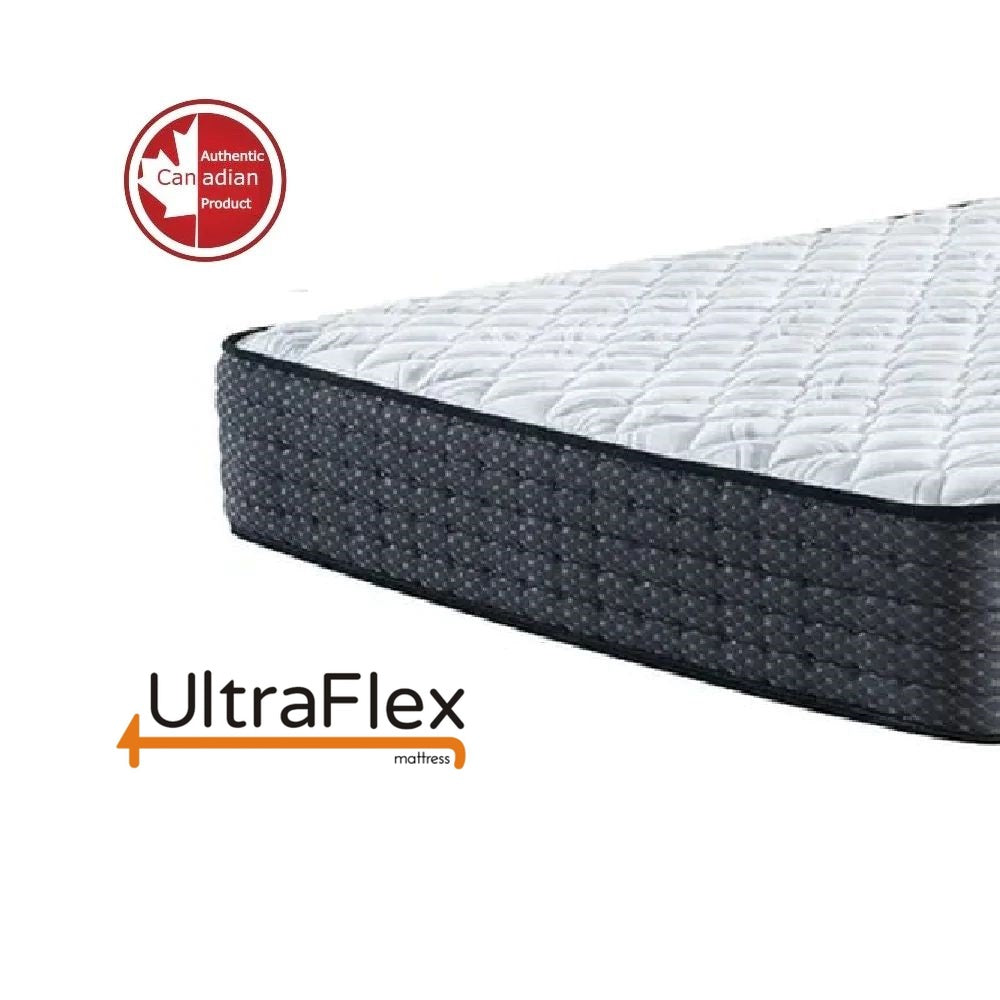 UltraFlex® HARMONY Mattress and BoxSpring Set Orthopedic, Coiled Innerspring Comfort layer Foam Encased, Eco-friendly Hybrid Mattress (Made in Canada)