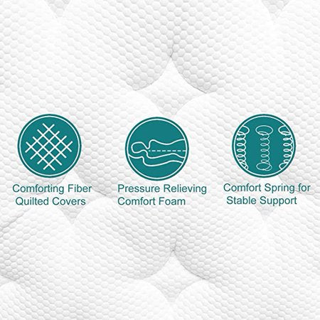 UltraFlex JOY -Orthopedic, Coiled Innerspring Comfort layer Foam Encased, Eco-friendly Hybrid Mattress (Made in Canada)