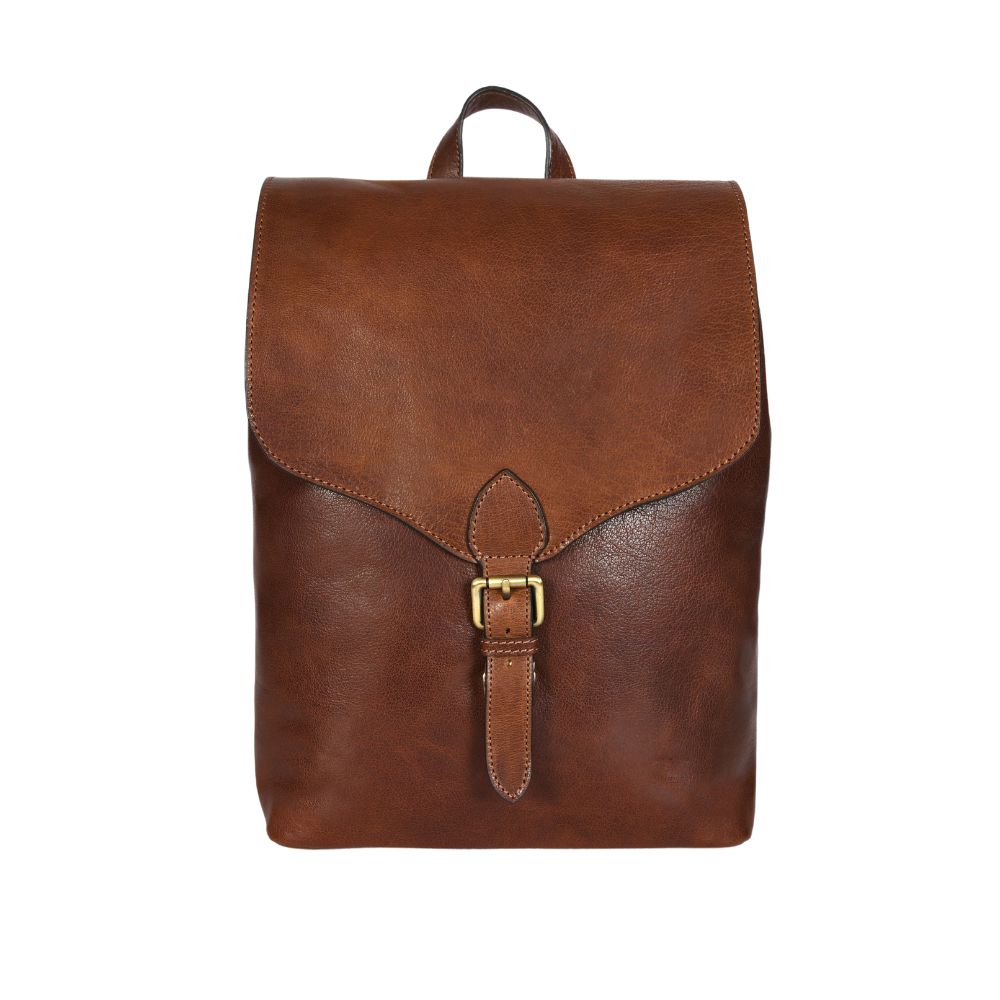 Compact European Leather Backpack – Sleek & Durable